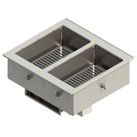 Vollrath FC-4DH-02120-T 2 Pan Drop-In Hot Food Well with Thermostatic Controls - 120V