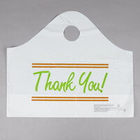 LK Packaging Plastic "Thank You" 16 1/2" x 6" x 14" Take Out Bag with Wave Handle - 500/Box
