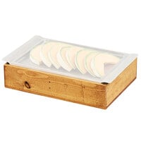 Cal-Mil 3699-915-99 Madera Cold Concept 14 1/2" x 10 1/4" x 3 1/2" Wood Frame with Cold Pack and Liner