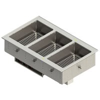 Vollrath FC-4DH-03120-T 3 Pan Drop-In Hot Food Well with Thermostatic Controls - 120V