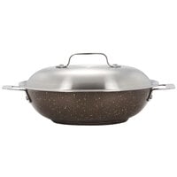 Bon Chef 60006COFFEE Cucina 3.5 Qt. Coffee Stainless Steel Induction Brazier Pan with Lid
