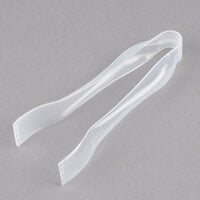 Sabert UCL72STNG 6 1/4" Clear Disposable Plastic Tongs   - 72/Case
