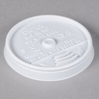 Dart 12UL White Plastic Sip Thru Lid - 100/Pack