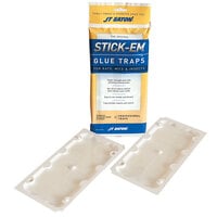 JT Eaton 111-24 Stick-Em 10" x 5" Rat and Mouse Size Glue Trap - 2/Pack