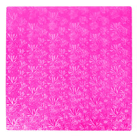 Enjay 1/2-18SPINK12 18" Fold-Under 1/2" Thick Pink Square Cake Drum - 12/Case