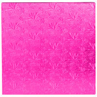 Enjay 1/2-14SPINK12 14" Fold-Under 1/2" Thick Pink Square Cake Drum - 12/Case