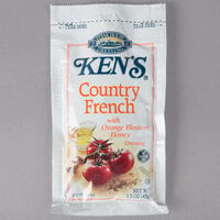Ken's Foods 1.5 oz. Country French with Orange Blossom Honey Dressing Packet - 60/Case