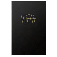 Menu Solutions CD900D Chadwick Collection 8 1/2" x 14" Customizable Leather-Like 1 View Booklet Menu Cover