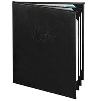 Menu Solutions CD960C Chadwick Collection 8 1/2" x 11" Customizable Leather-Like 6 View Booklet Menu Cover