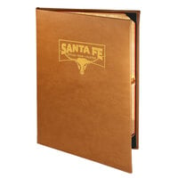 Menu Solutions BEL20D Bella Collection 8 1/2" x 14" Customizable Soft Leather-Like 2 View Booklet Menu Cover