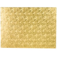 Enjay 1/2-1331834G12 18 3/4" x 13 3/4" Fold-Under 1/2" Thick Half Sheet Gold Cake Board