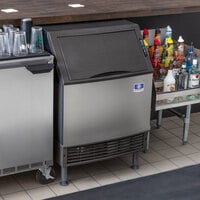 Manitowoc UYF0190A NEO 26 inch Air Cooled Undercounter Half Dice Cube Ice Machine with 90 lb. Bin - 115V, 193 lb.