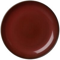 Luzerne Rustic by Oneida 1880 Hospitality L6753074119 6 1/2" Crimson Porcelain Round Coupe Plate - 24/Case
