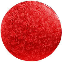 Enjay 1/2-12RRED12 12" Fold-Under 1/2" Thick Red Round Cake Drum
