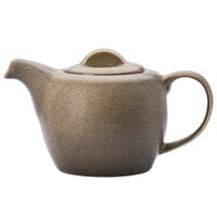 Luzerne Rustic by Oneida 1880 Hospitality L6753059860 14 oz. Chestnut Porcelain Teapot - 12/Case