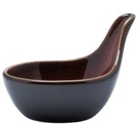 Luzerne Rustic by Oneida 1880 Hospitality L6753074943 2 oz. Crimson Porcelain Small Tapas Spoon / Dish - 72/Case