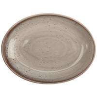 Oneida Terra Verde Natural by 1880 Hospitality F1493015788 35 oz. Porcelain Oval Bowl - 12/Case