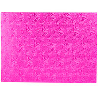 Enjay 1/2-13341834PINK12 18 3/4" x 13 3/4" Fold-Under 1/2" Thick Half Sheet Pink Cake Board