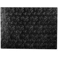 Enjay 1/2-13341834B12 18 3/4" x 13 3/4" Fold-Under 1/2" Thick Half Sheet Black Cake Board