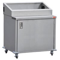Steril-Sil ENC36-5TP 36" Enclosed Base Stainless Steel Mobile Condiment Counter