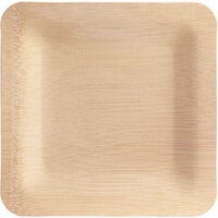 Bamboo by EcoChoice 9 inch Compostable Bamboo Square Plate - 100/Pack
