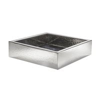 American Metalcraft SBHS 9 1/8" Square Solid Hammered Stainless Steel Crate