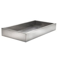 American Metalcraft SBL 17 1/4" x 9 1/2" Rectangular Solid Satin Stainless Steel Crate