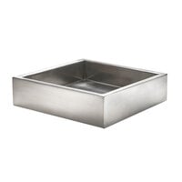 American Metalcraft SBS 9 1/8" Square Solid Satin Stainless Steel Crate
