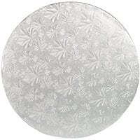 Enjay 1/2-12RS12 12" Fold-Under 1/2" Thick Silver Round Cake Drum