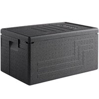 Cambro Cam GoBox® Black Top Loading EPP Insulated Food Pan Carrier - 8 inch Deep Full-Size Pan Max Capacity