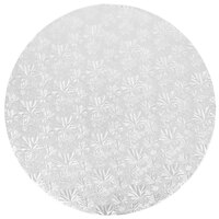 Enjay 1/2-18RS12 18" Fold-Under 1/2" Thick Silver Round Cake Drum
