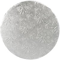 Enjay 1/2-10RS12 10" Fold-Under 1/4" Thick Silver Round Cake Drum