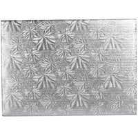 Enjay 1/4-9341334S12 13 3/4" x 9 3/4" Fold-Under 1/4" Thick Quarter Sheet Silver Cake Board