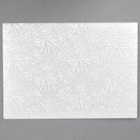 Enjay 1/4-9341334W12 13 3/4" x 9 3/4" Fold-Under 1/4" Thick Quarter Sheet White Cake Board