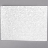 Enjay 1/2-1331834W12 18 3/4" x 13 3/4" Fold-Under 1/2" Thick Half Sheet White Cake Board