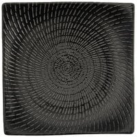 Luzerne Urban by Oneida 1880 Hospitality L6250000123S 7" Black Curved Square Porcelain Plate - 24/Case