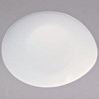 Luzerne Stage by Oneida 1880 Hospitality L5750000358 11 3/8" x 9 5/8" Warm White Porcelain Oval Platter - 12/Case
