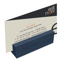 Menu Solutions WDBLOCK-MINI 3" Denim Wood Mini Card Holder