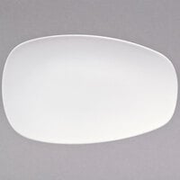 Luzerne Stage by Oneida 1880 Hospitality L5750000387 15" x 9 1/4" Warm White Porcelain Coupe Platter - 6/Case