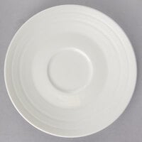 Luzerne Manhattan by Oneida 1880 Hospitality L5650000500 6 1/4" Warm White Porcelain Coupe Saucer - 48/Case