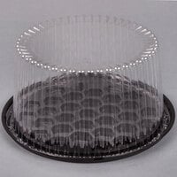 D&W Fine Pack G23-1 8" 2-3 Layer Cake Display Container with Clear Dome Lid - 10/Pack