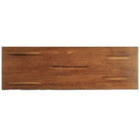 Lancaster Table & Seating Industrial 30" x 96" Solid Wood Live Edge Table Top with Antique Walnut Finish