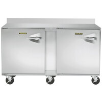 Traulsen ULT60-LL-SB CU60TOP-BSWO 60" Two Door Worktop Freezer