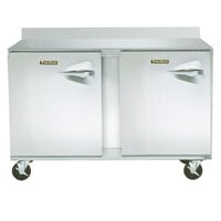 Traulsen ULT48-LL-SB CU48TOP-BSWO 48" Two Door Worktop Freezer