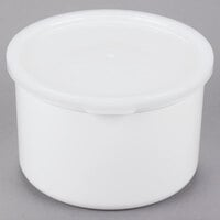 Cambro 1.5 Qt. White Round Polypropylene Crock with Lid