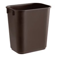 Continental 1358BN 13.6 Qt. / 3 Gallon Brown Rectangular Wastebasket / Trash Can