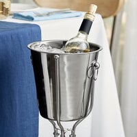 Acopa 4 Qt. Smooth Stainless Steel Wine / Champagne Bucket