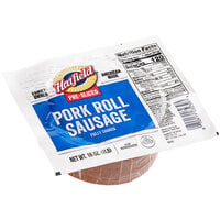 Hatfield 1 lb. Pack Pre-Sliced Fully Cooked Classic Pork Roll Sausage - 10/Case