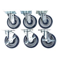 Cooking Performance Group 369CASTER6 5" Plate Casters - 6/Set