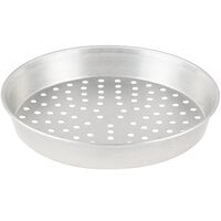 American Metalcraft PT90142 14" x 2" Perforated Tin-Plated Steel Pizza Pan